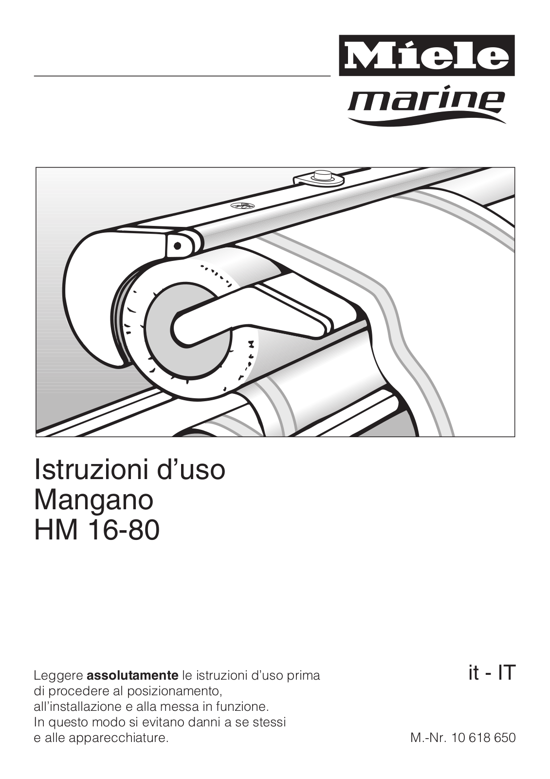 Miele HM 16-80 Instructions Manual