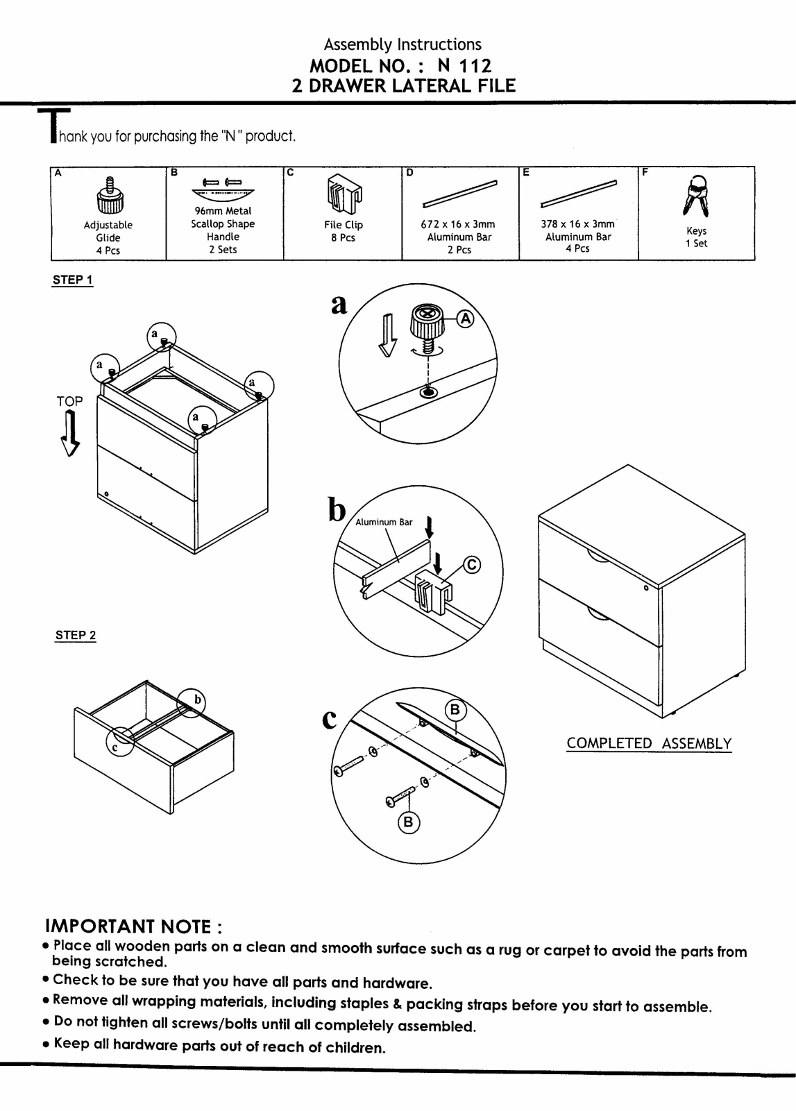 Boss N112M Assembly Guide