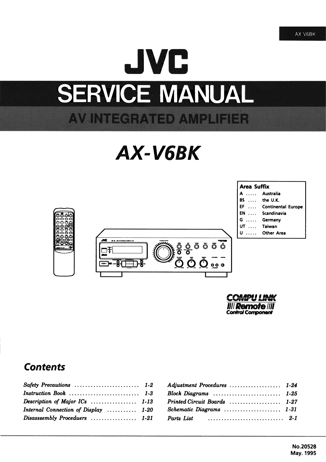 JVC AXV-6-BK Service manual