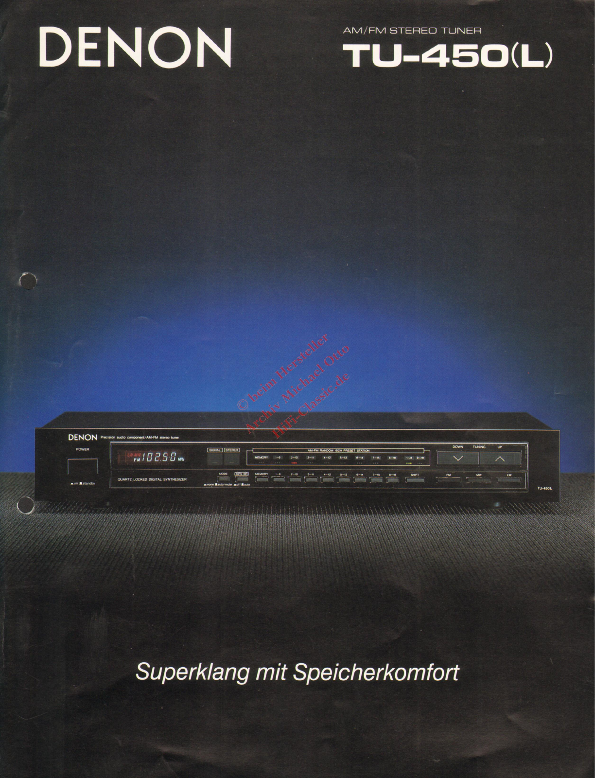 Denon TU-450L datasheet - ManualMachine.com