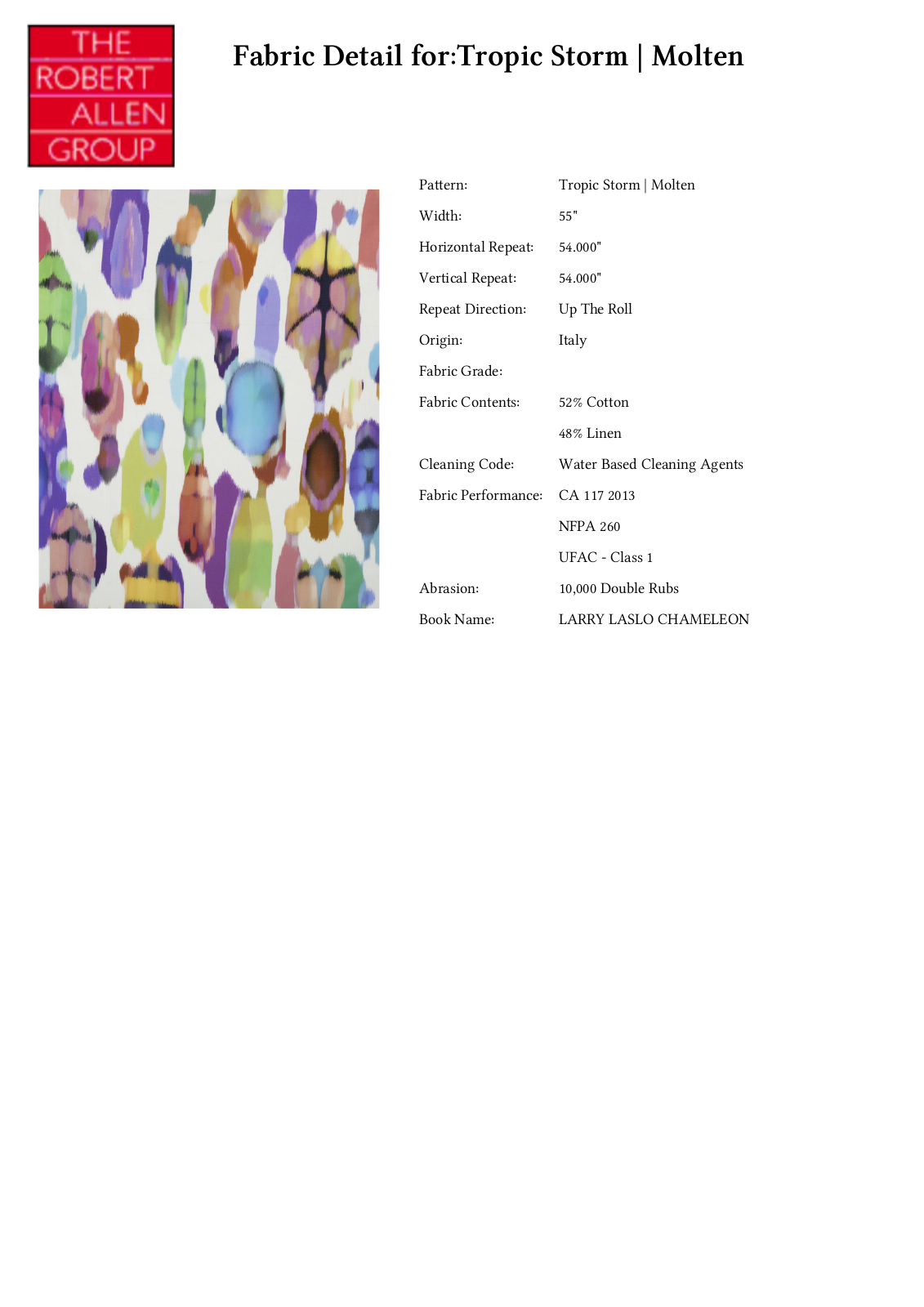 Robert Allen RALF1473 Specifications - ManualMachine.com