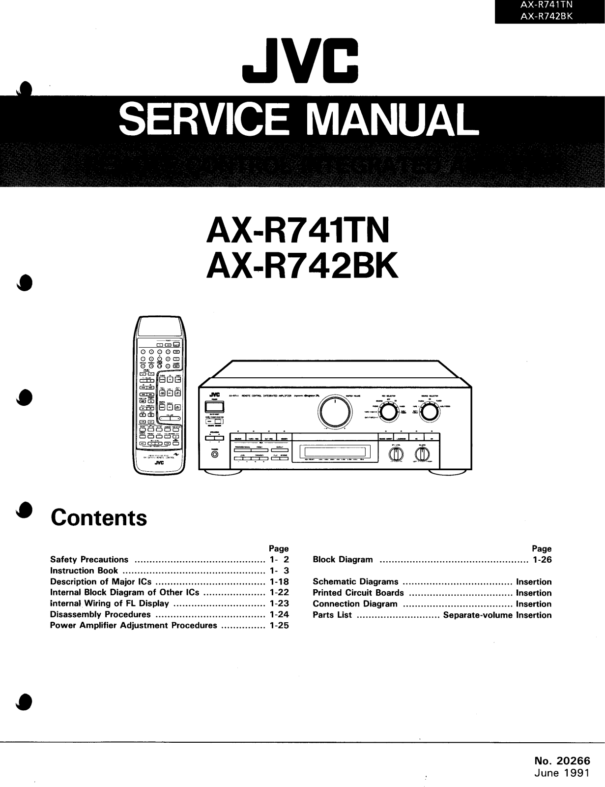 JVC AXR-741-TN Service manual