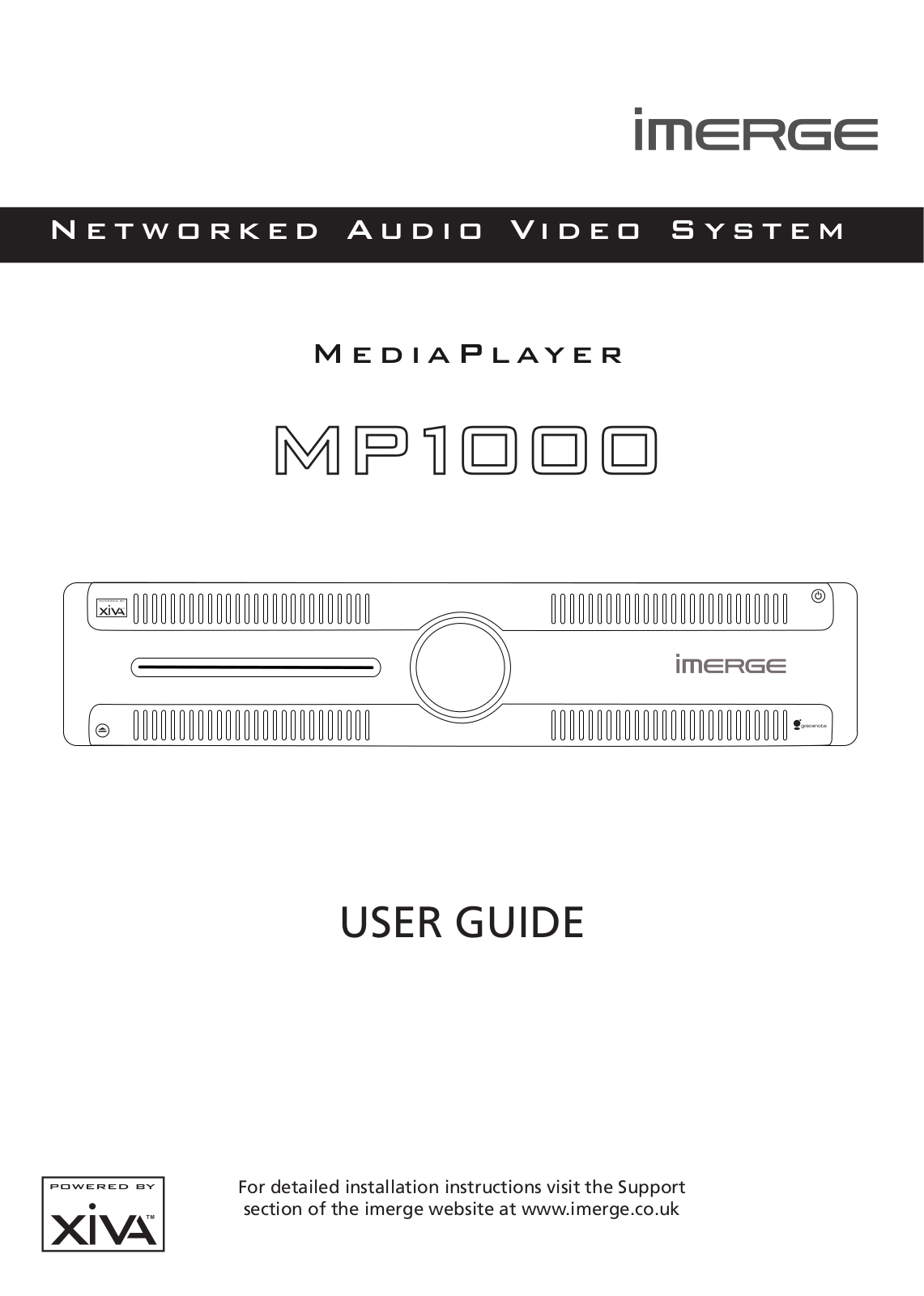 imerge MP1000 User Guide