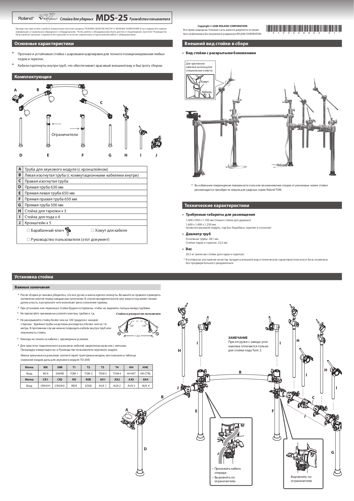 Roland MDS-25 User Manual