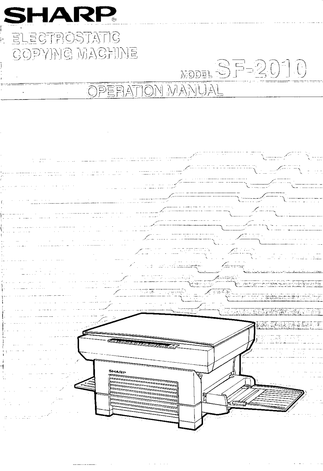 Sharp SF-2010 User Manual