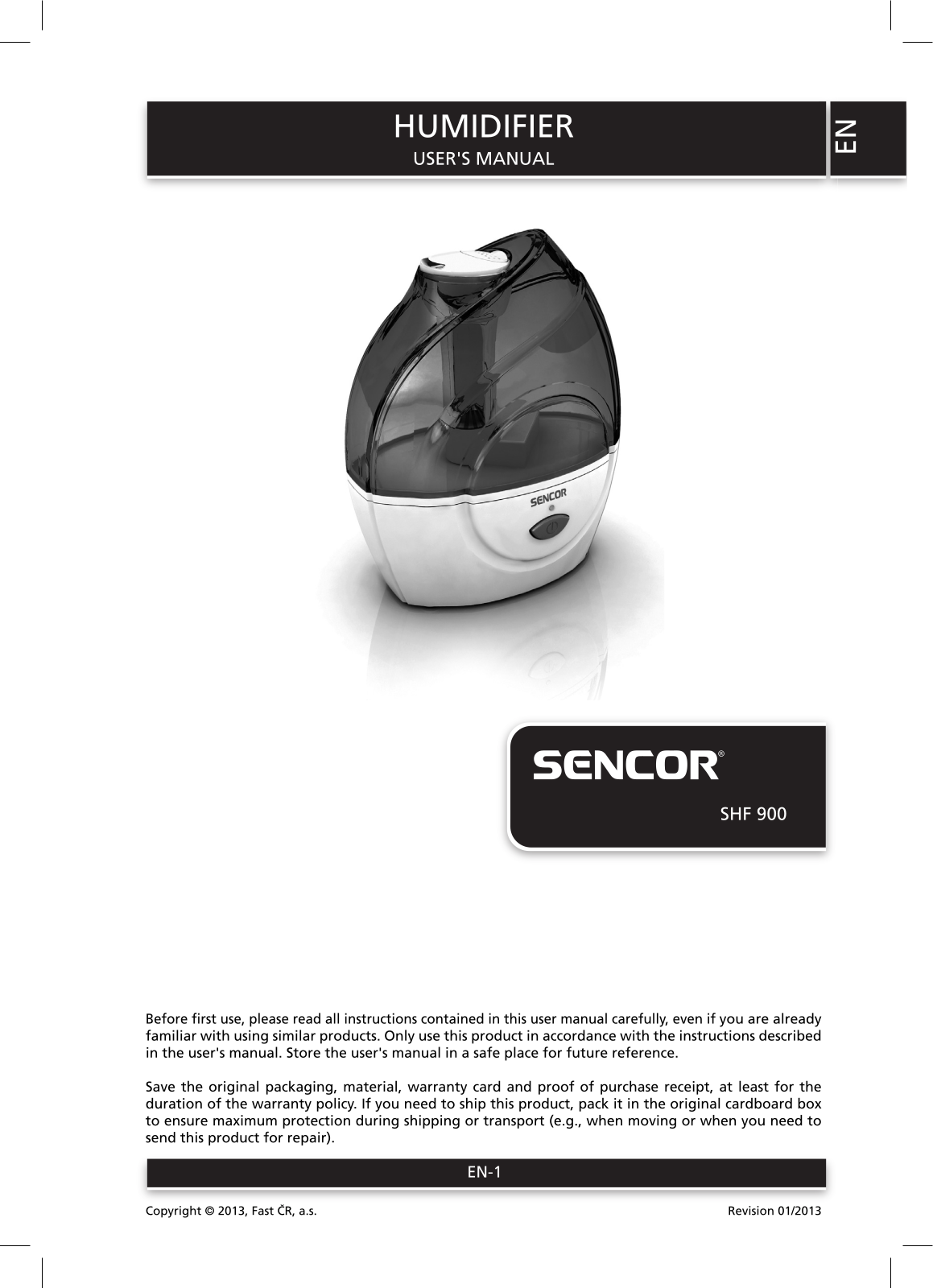 Sencor SHF 900 User Manual