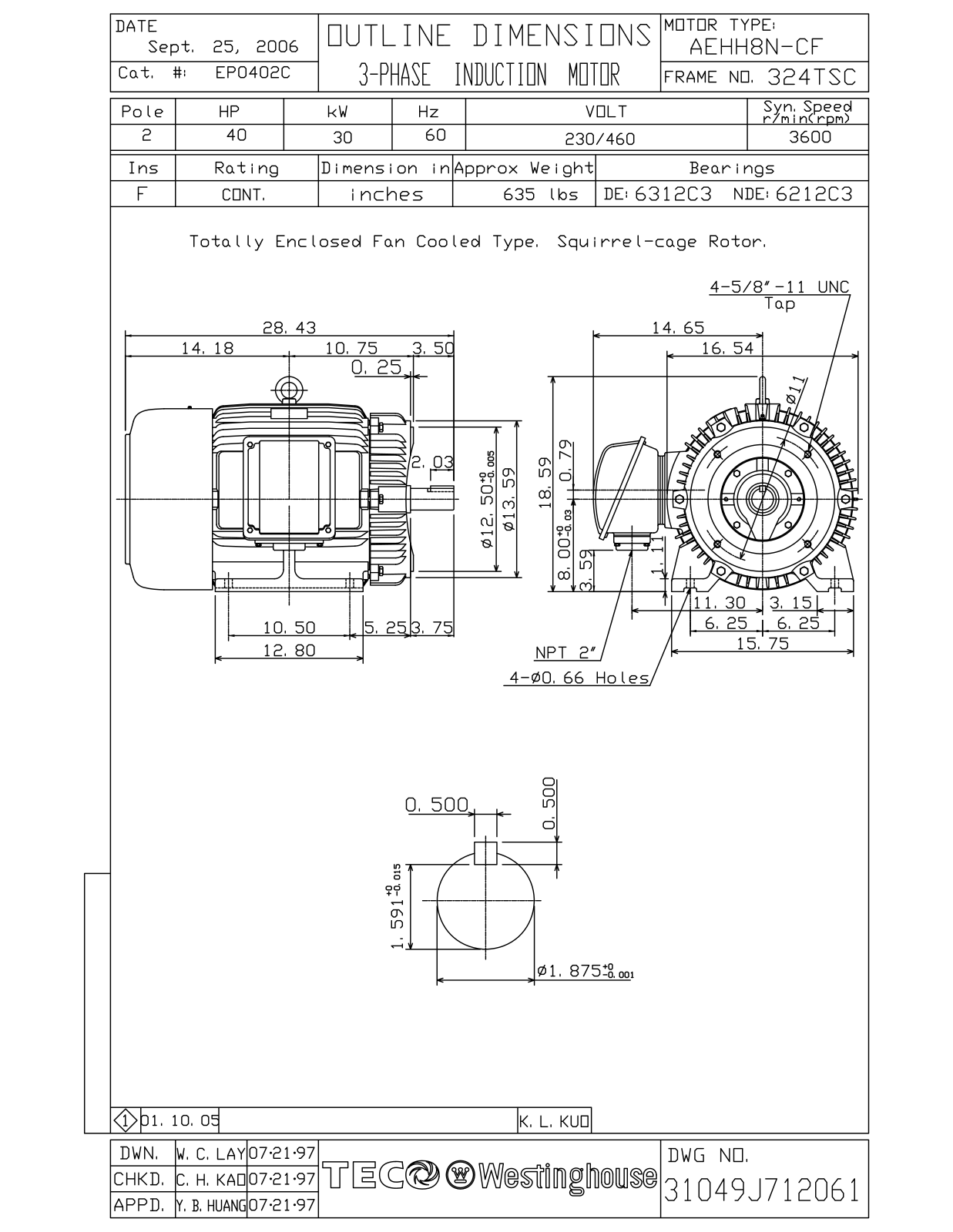 Teco EP0402C Reference Drawing