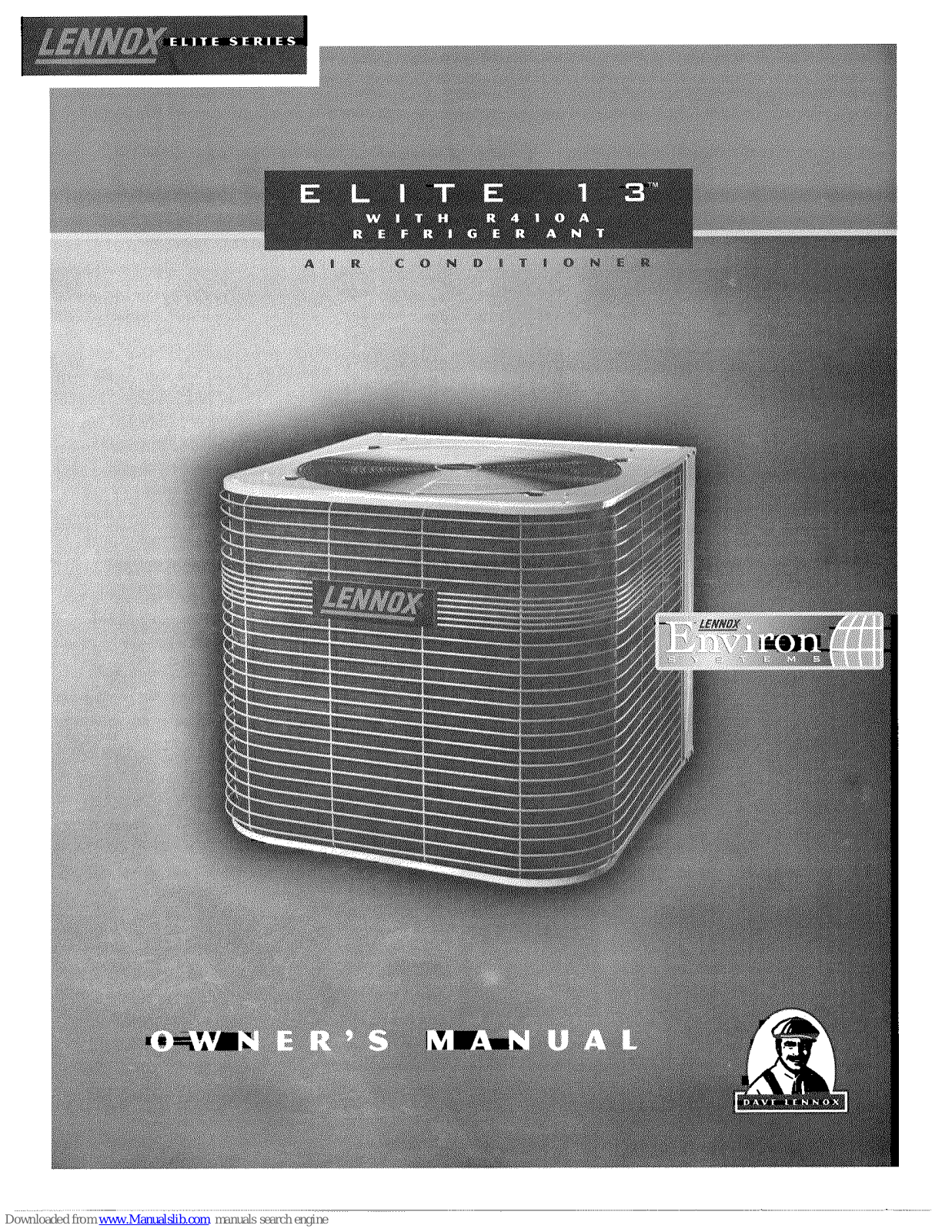 Lennox HS32 Series, Elite 13 HS32 Series Owner's Manual