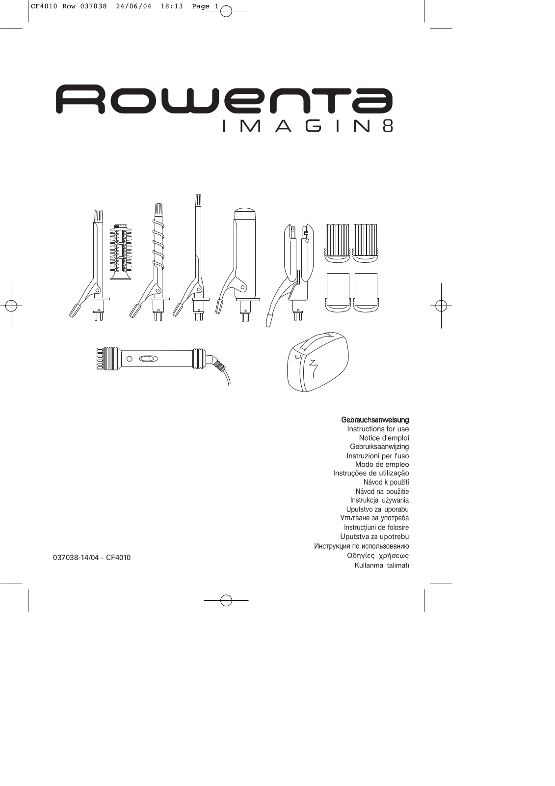 Rowenta CF 4010, CF 4013 User Manual