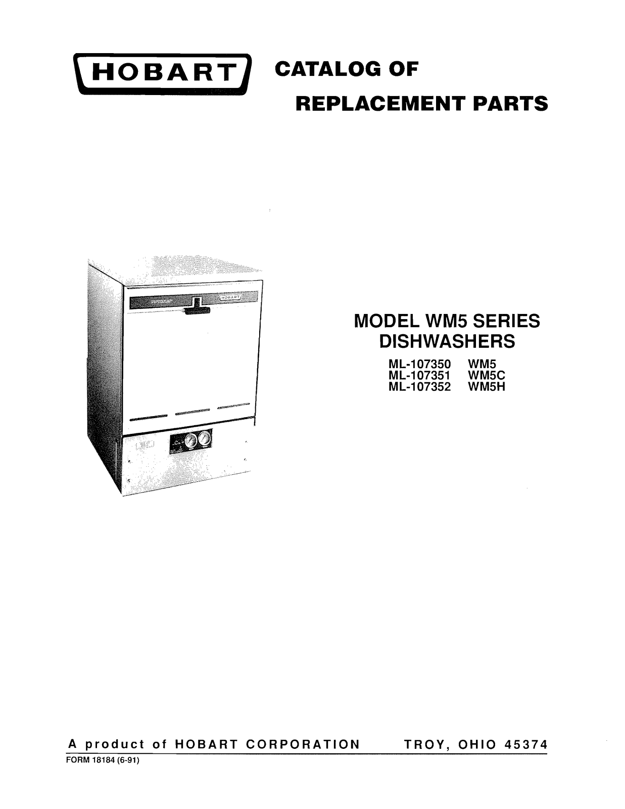 Hobart WM5 Parts List