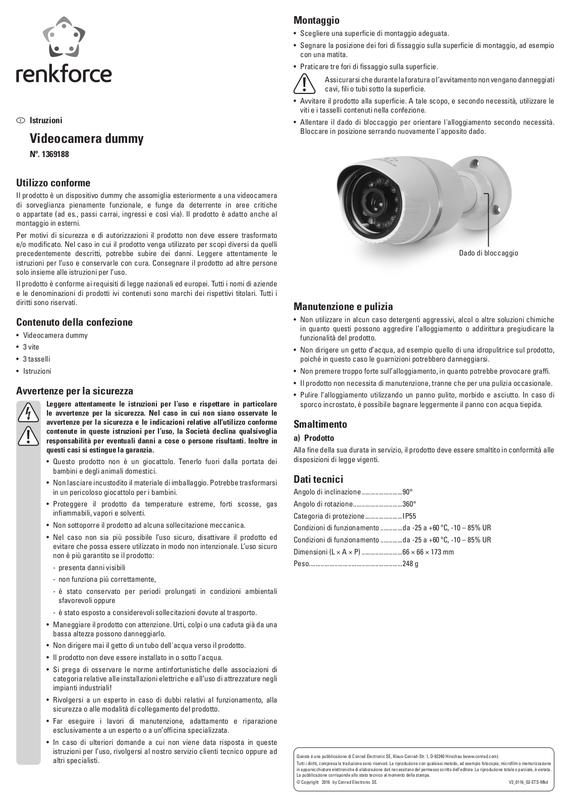 Renkforce 1369188 Operating Instructions