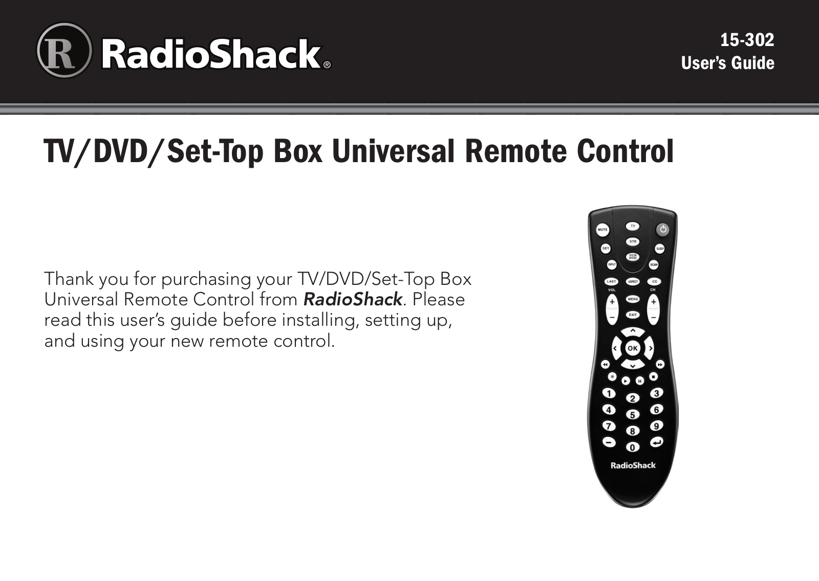 Radioshack 15-302 User Manual