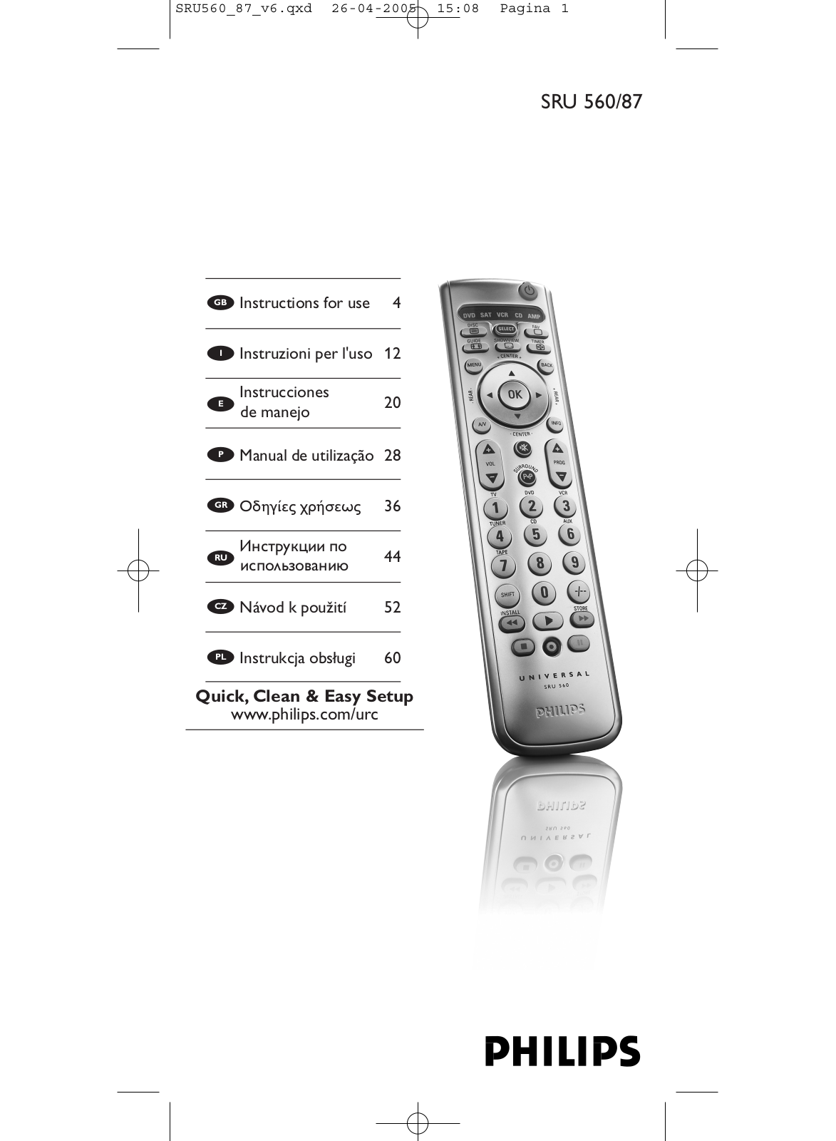 Philips SRU560 User Manual