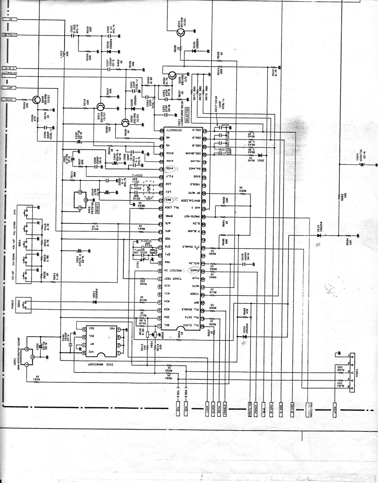 Hitachi TC-1496, TC2196 Schematic