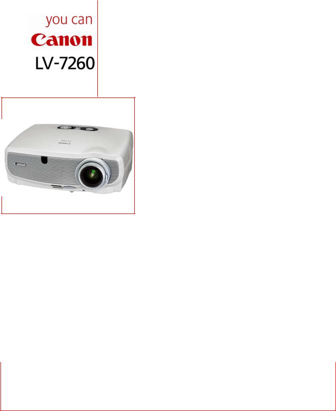 Canon LV-7260 User Manual