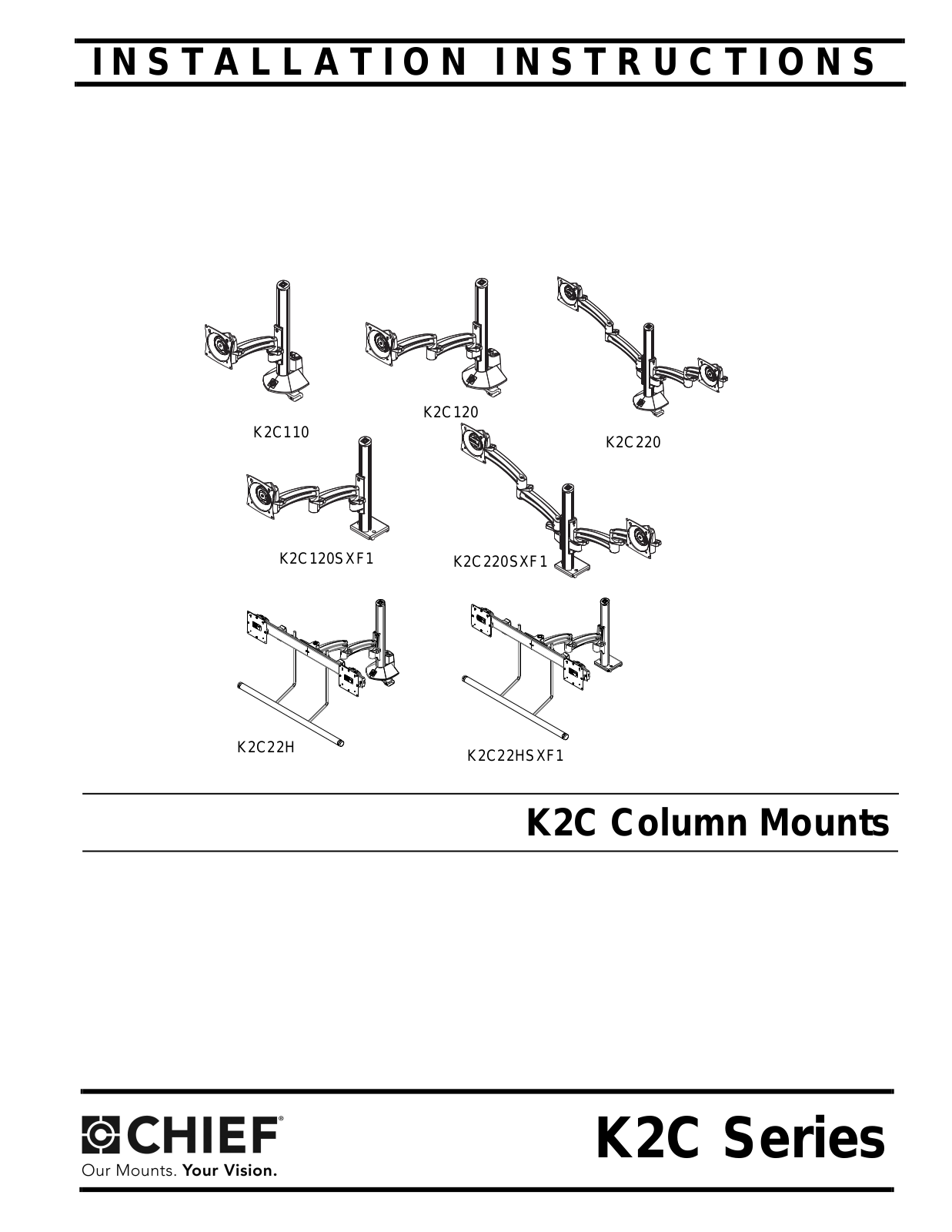 Chief K2C22HSXF1 Users Guide - ManualMachine.com
