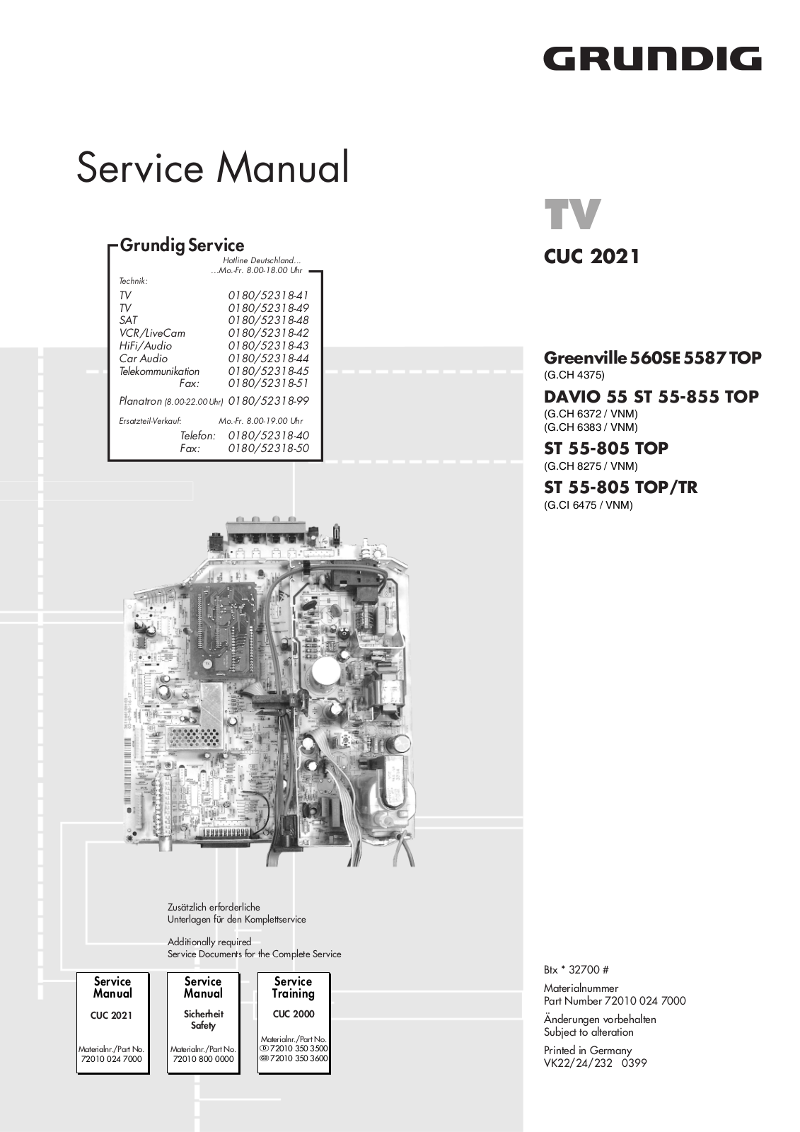 Grundig ST 55-805 TOP-TR, ST 55-805 TOP Service Manual