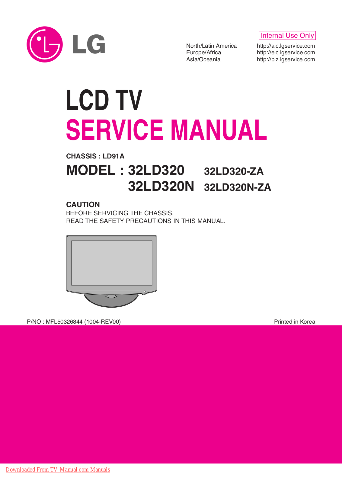 LG Electronics 32LD320, 32LD320N, 32LD320-ZA, 32LD320N-ZA User Manual