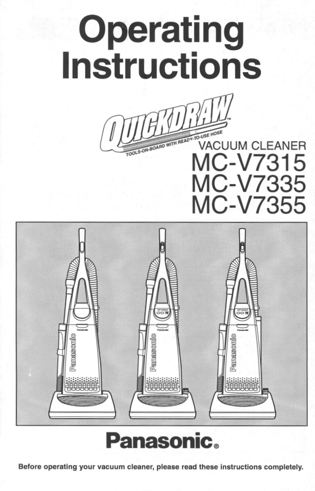 Panasonic MC-V7355, MC-V7315, MC-V7335 User Manual