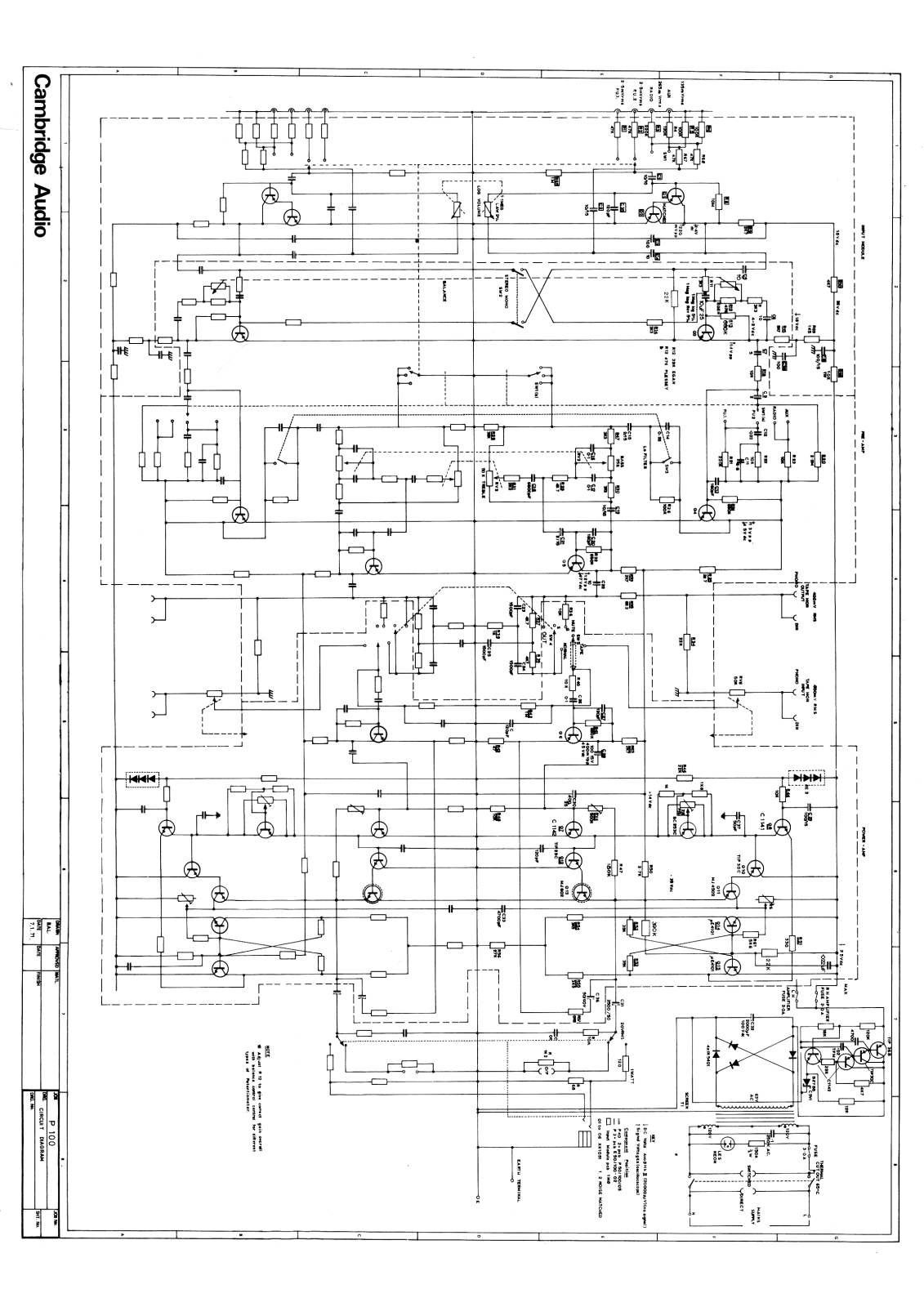 Cambridge Audio P-100 Schematic