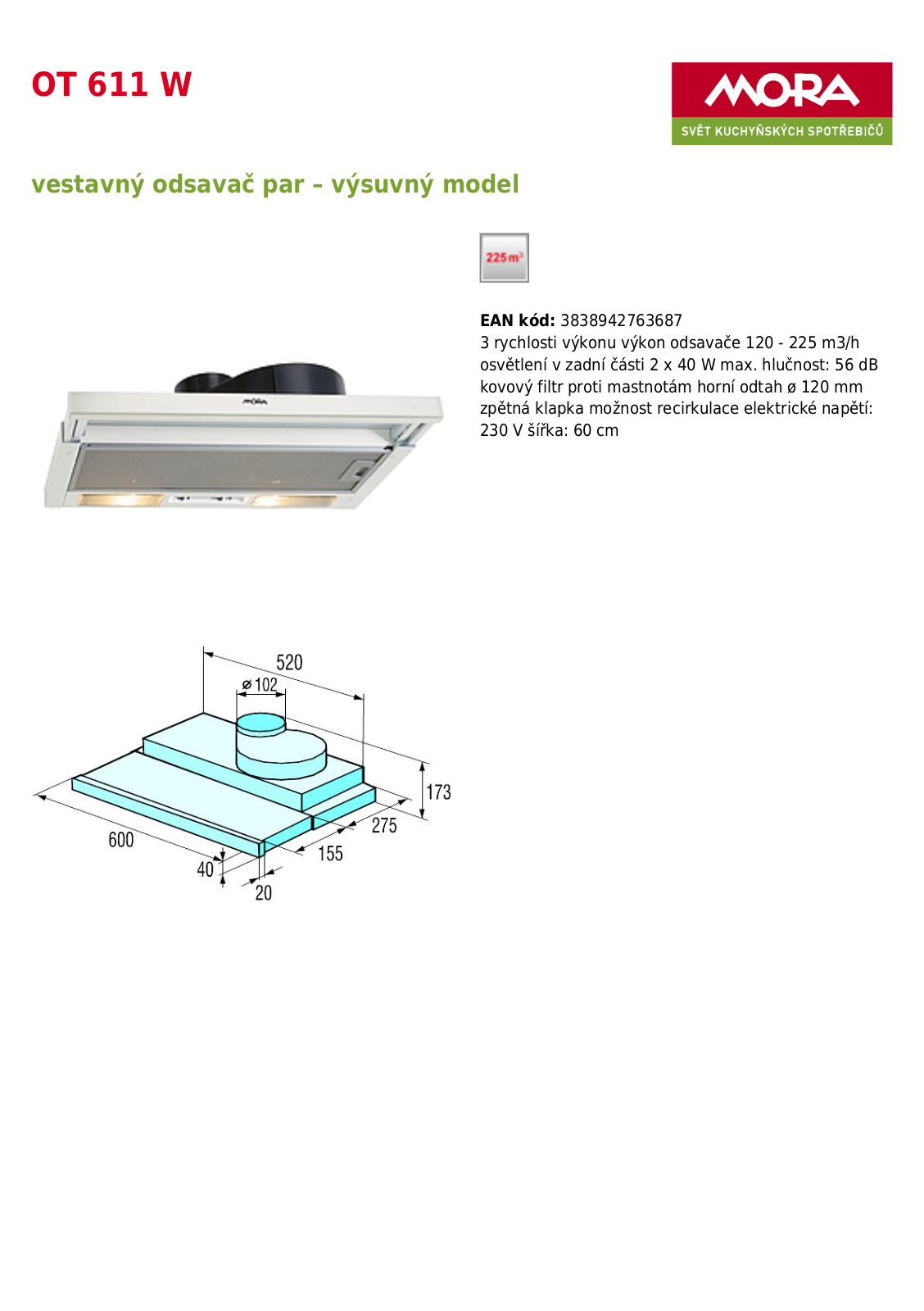 Mora OT 611 W User Manual