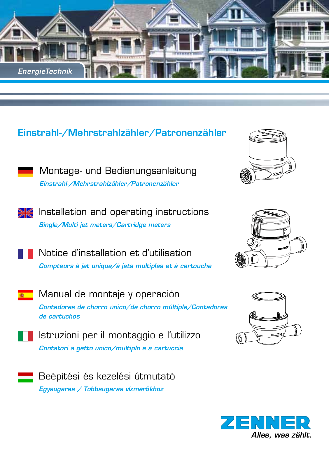 ZENNER SINGLE-JET METERS User Manual