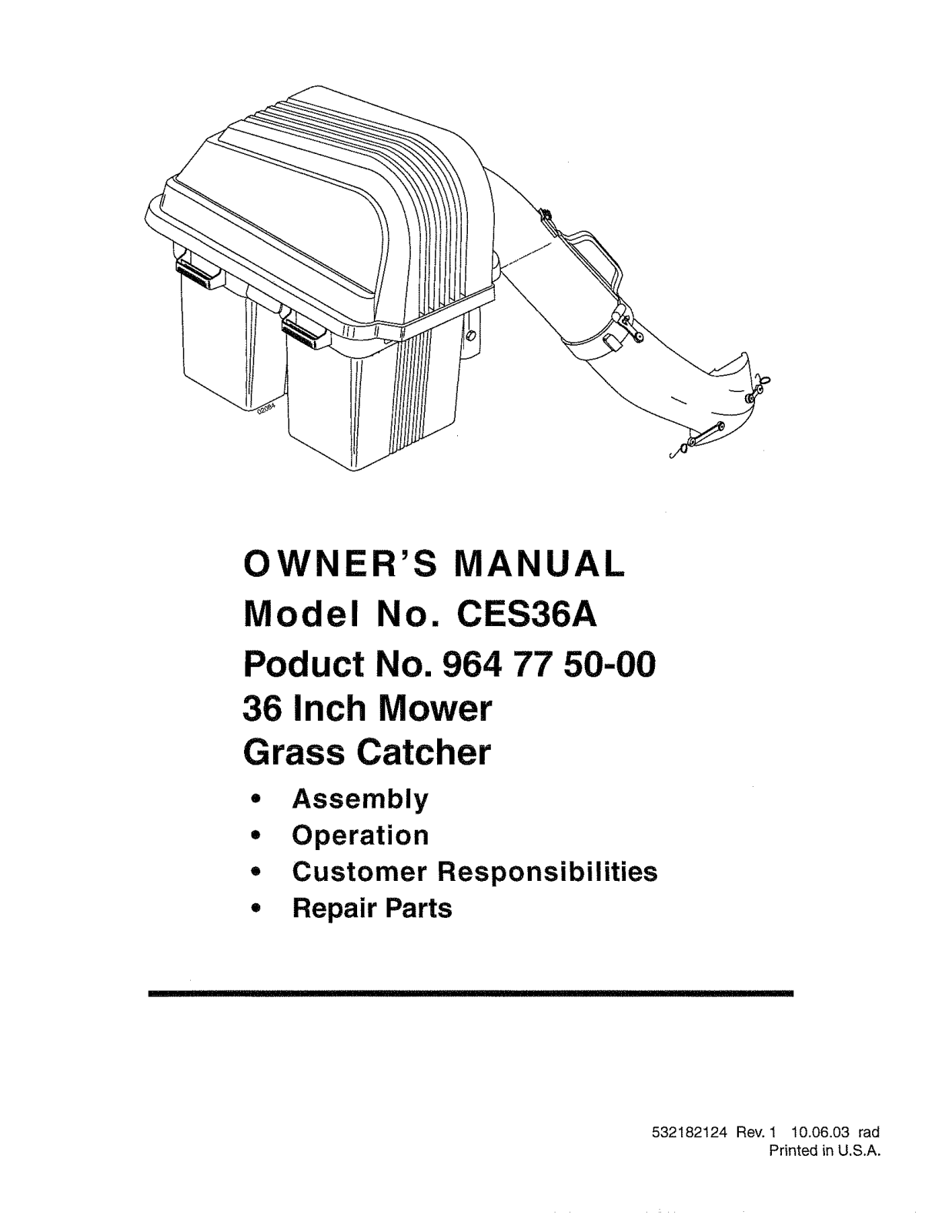 Poulan CES36A, 532182124, 964 77 50-00 User Manual