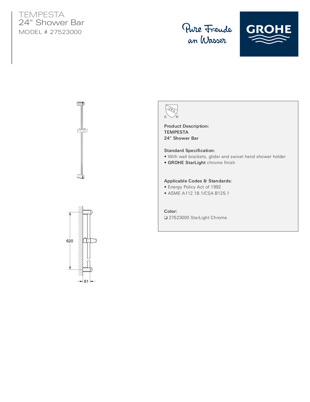 GROHE GRH4970 Specifications - ManualMachine.com
