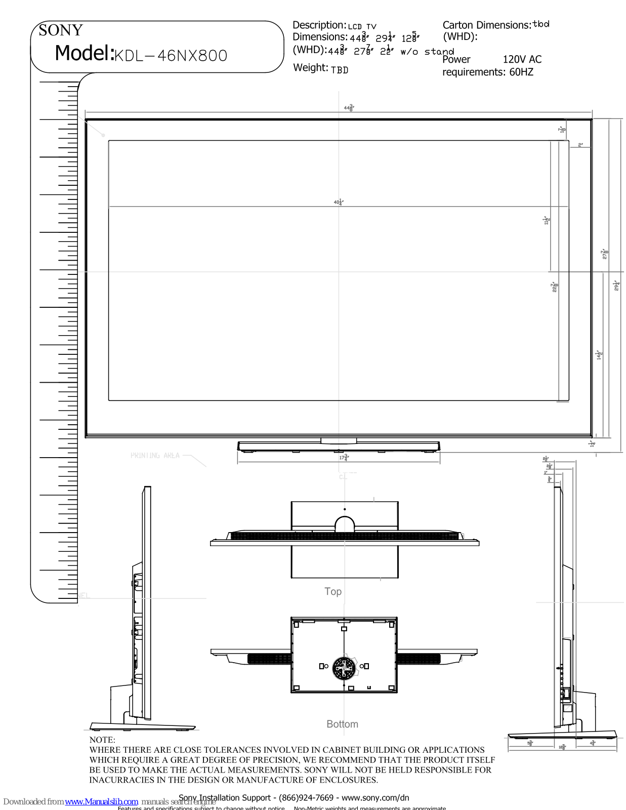 Sony KDL-46NX800 - 46