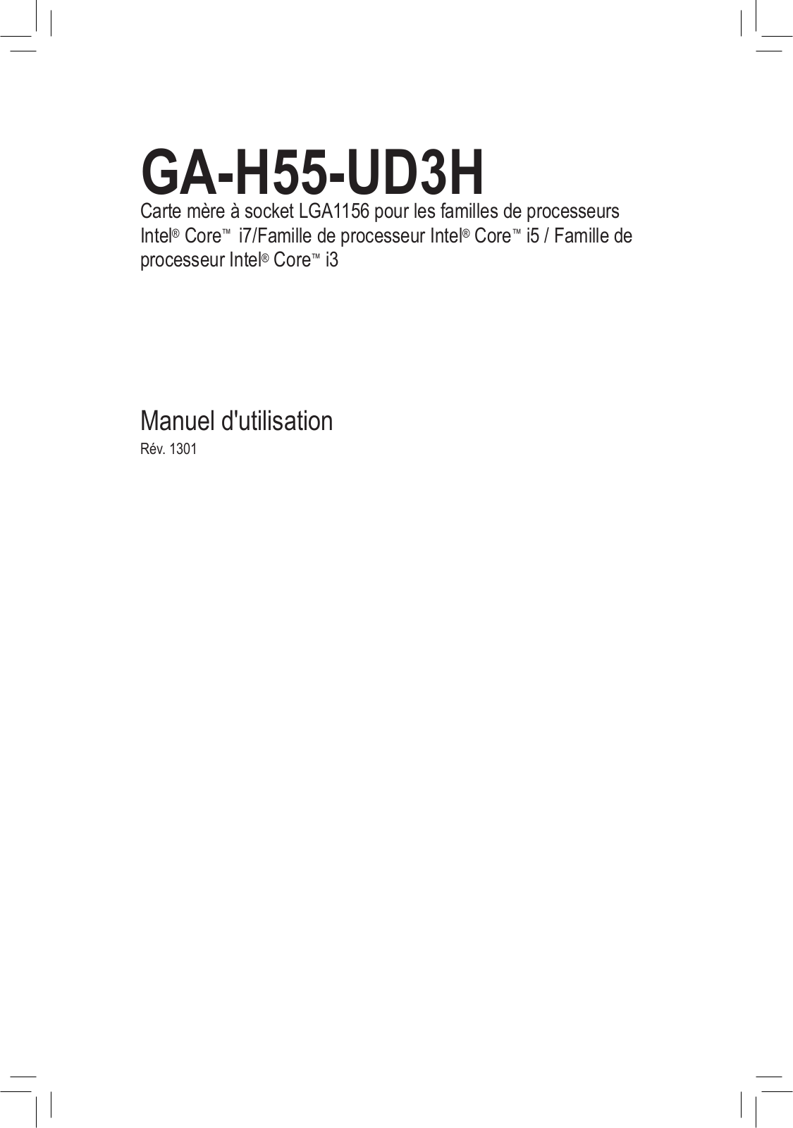 GIGABYTE GA-H55-UD3H User Manual