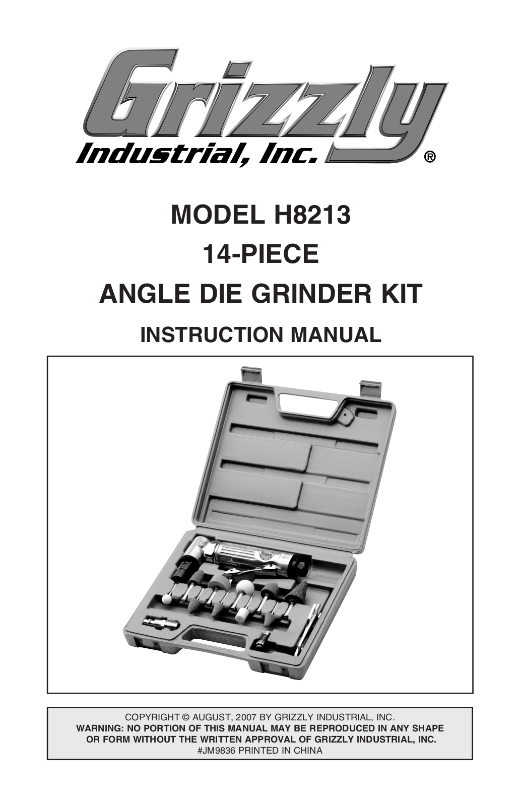 Grizzly H8213 User Manual