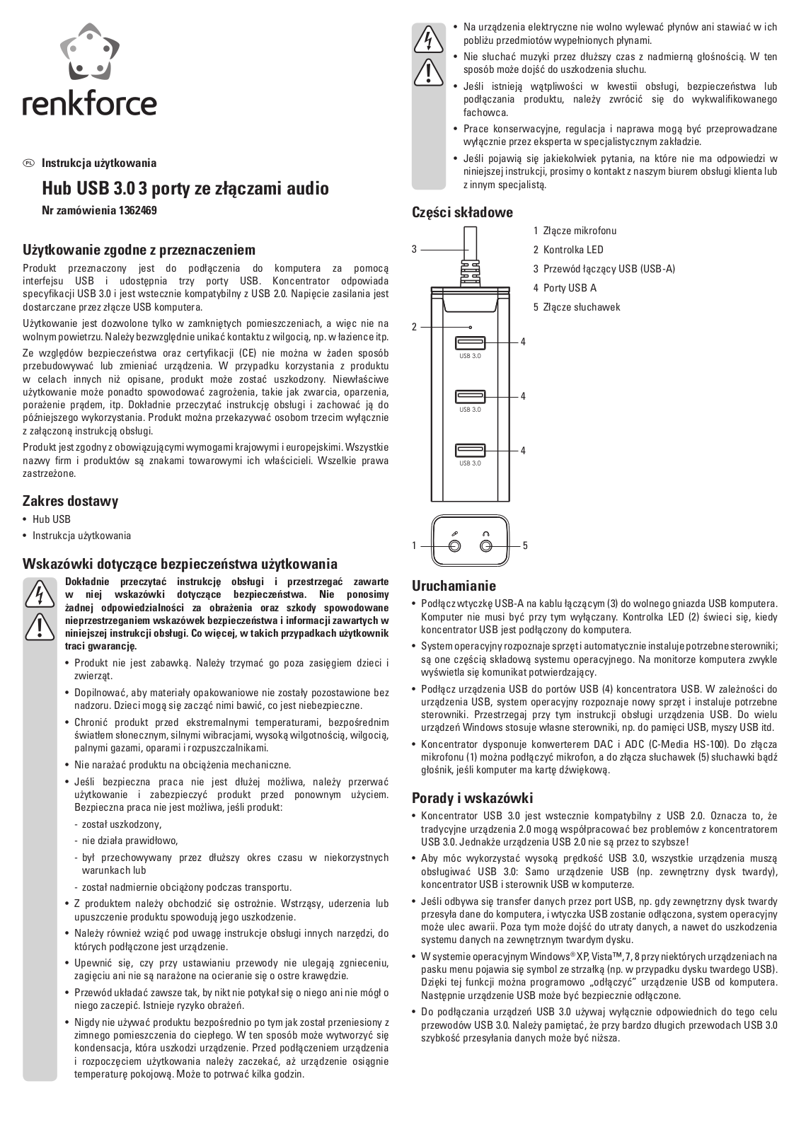 Renkforce 1362469 Operating Instructions