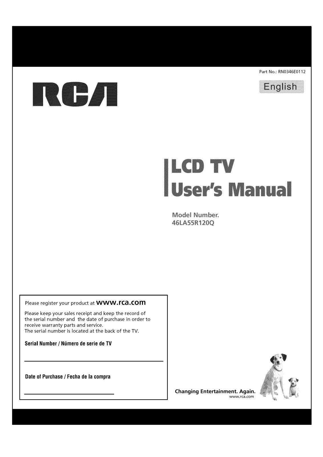 RCA 46LA55R120Q Owner’s Manual