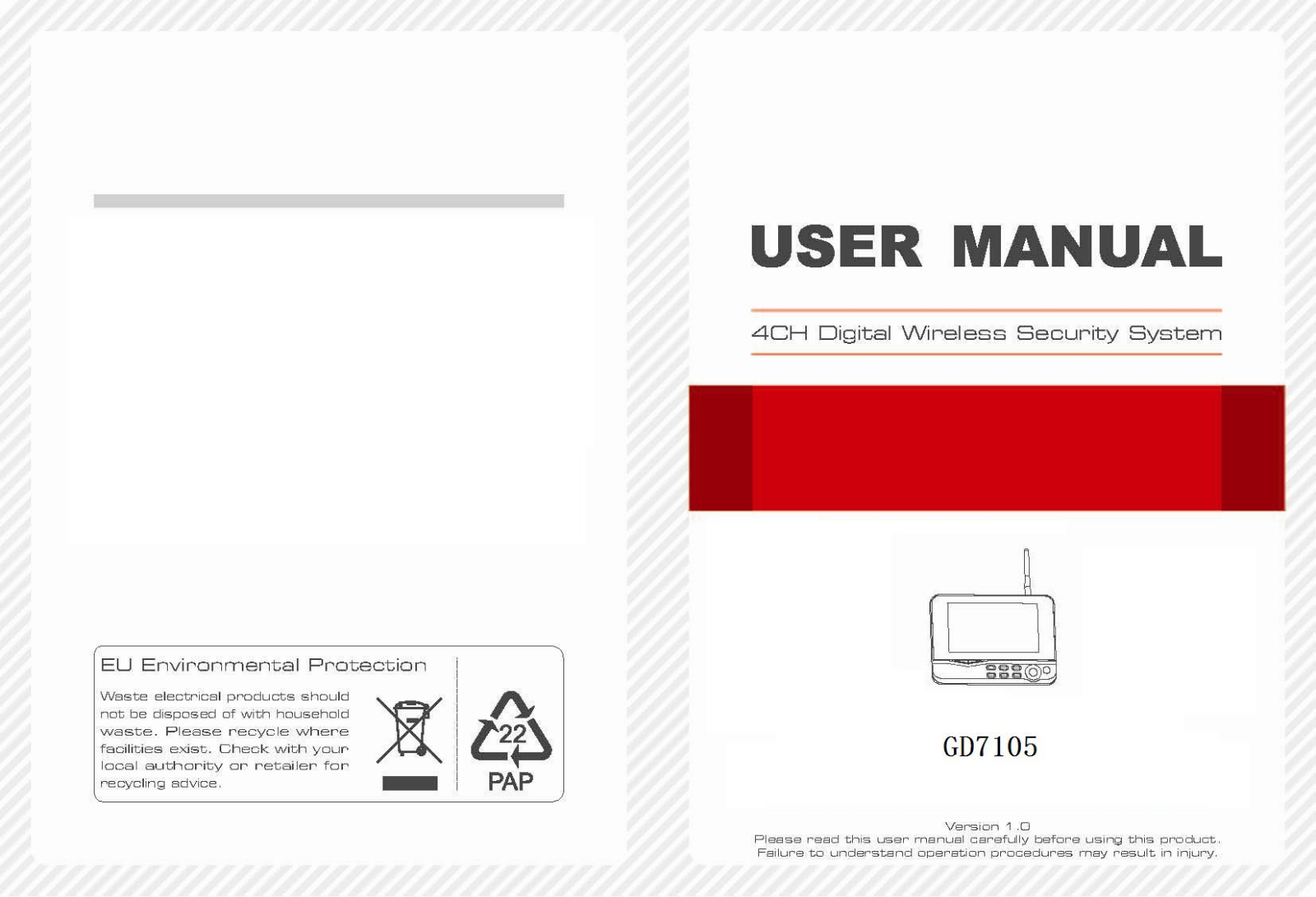 Gospell Smarthome Electronic GD7105 Users Manual