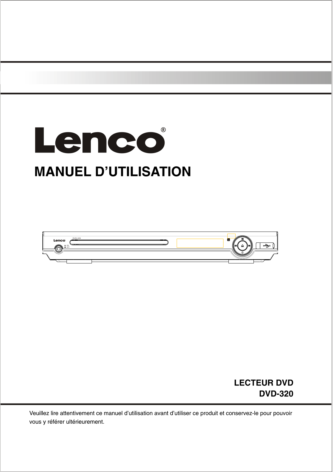 LENCO DVD-320 User Manual