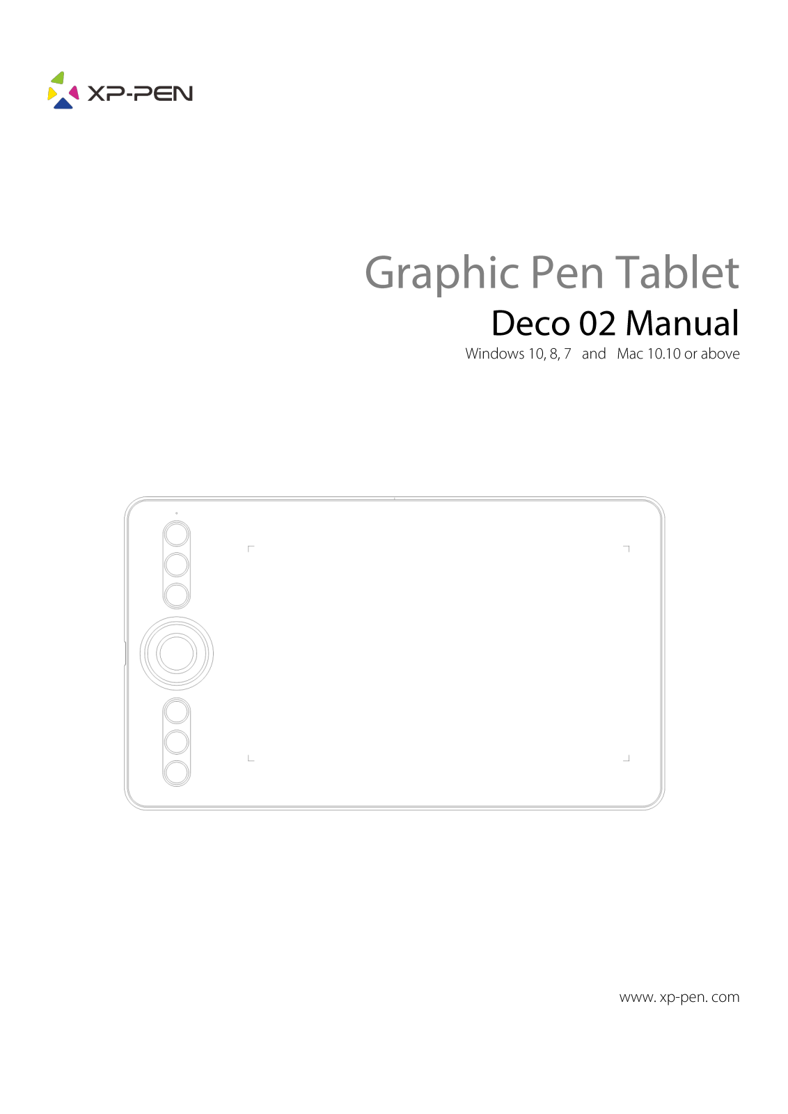 XP-PEN Graphic Pen Tablet Deco 02 USER MANUAL