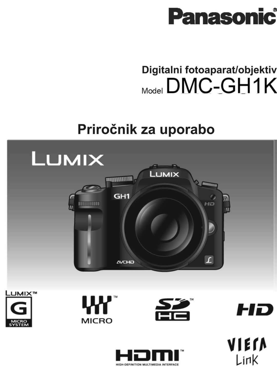 PANASONIC DMCGH1K User Manual