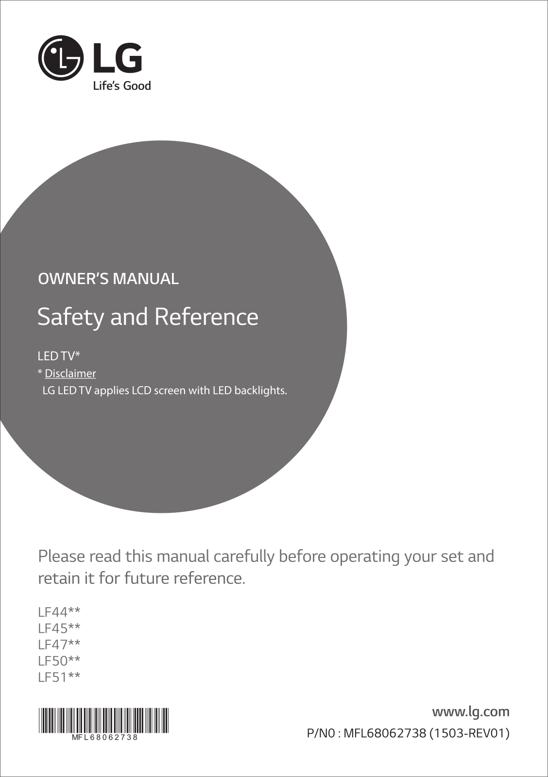 LG 24LF454A Owner’s Manual