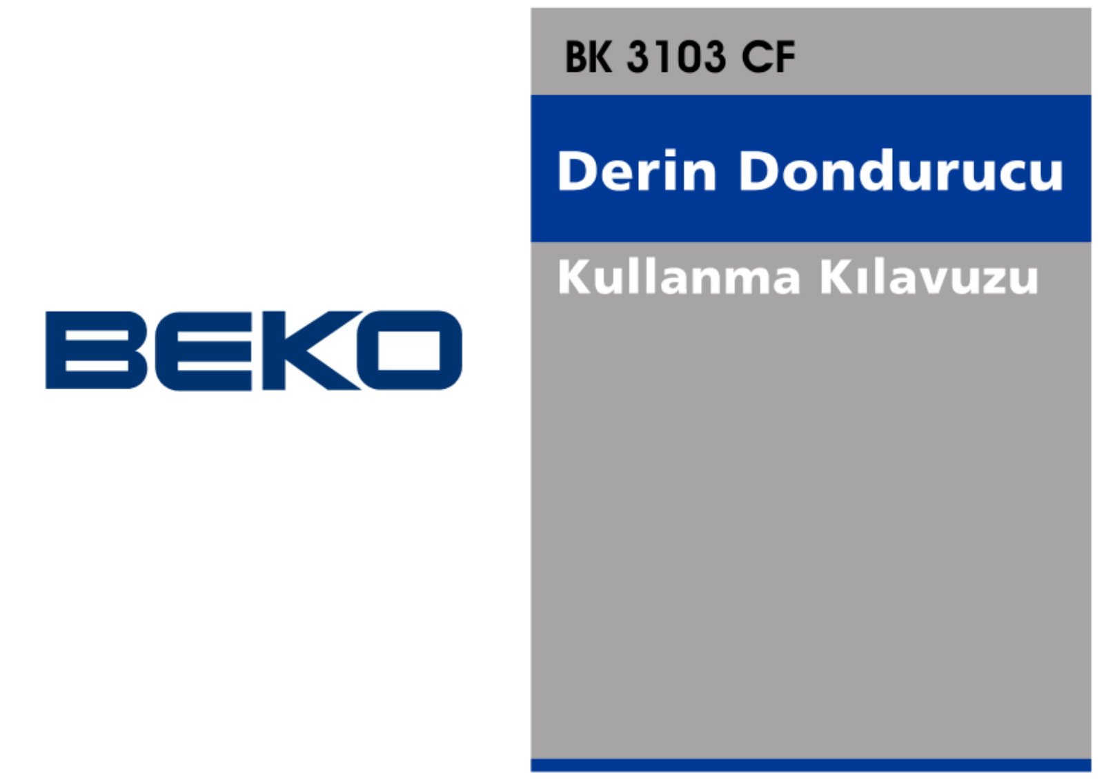 Beko BK 3103 CF User Manual