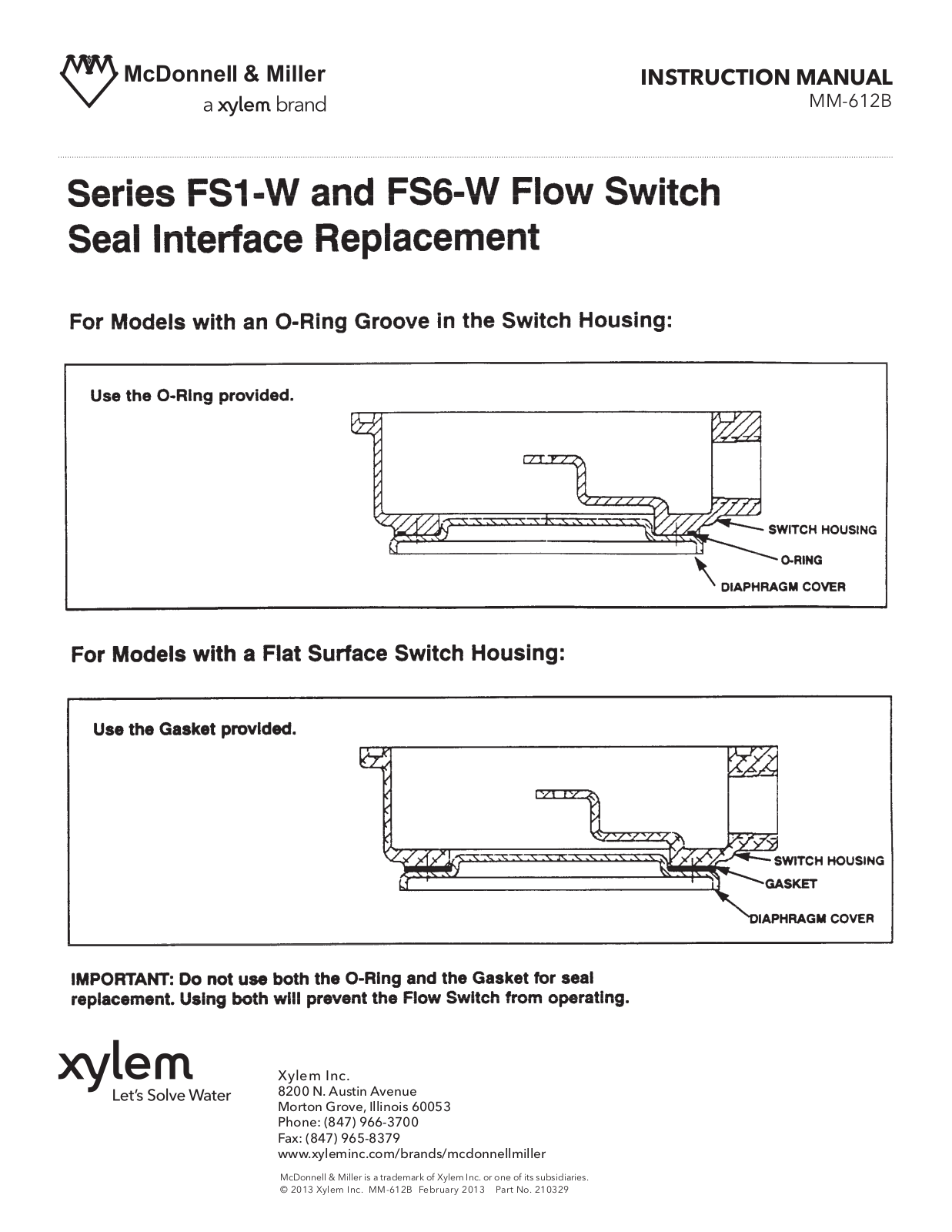 Xylem MM 612B User Manual