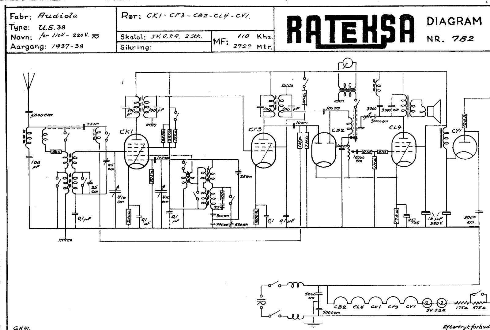 Audiola US38 Schematic