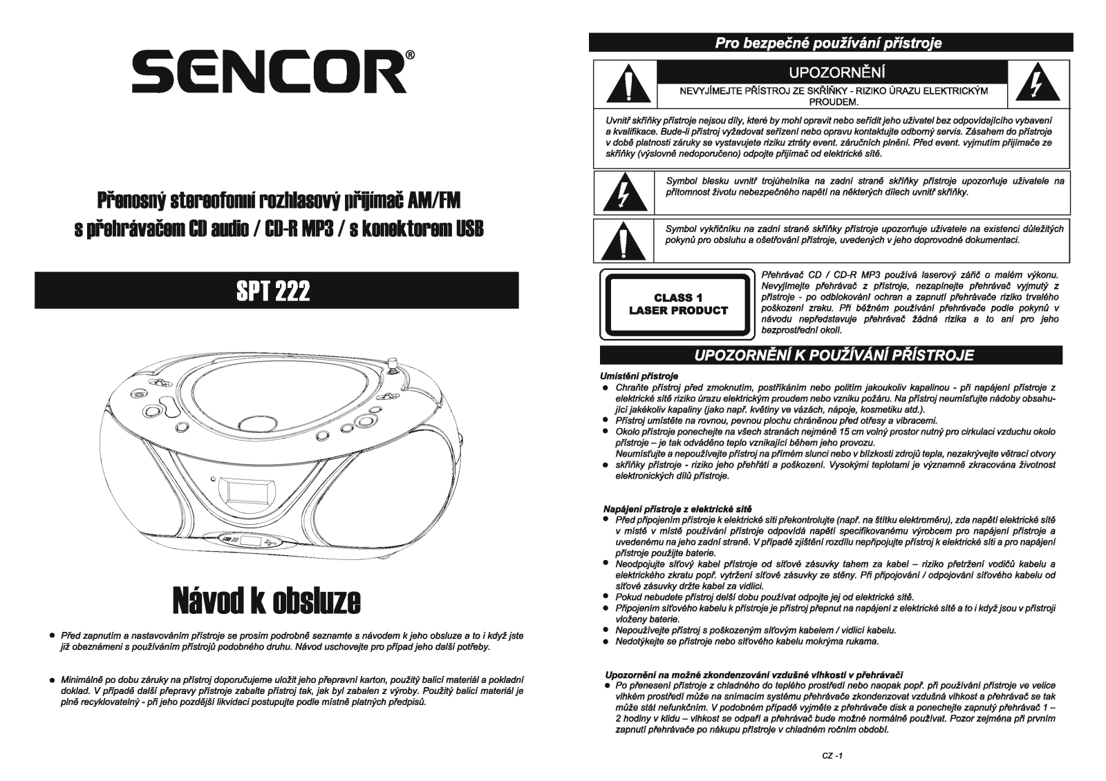 Sencor SPT 222 BU User Manual