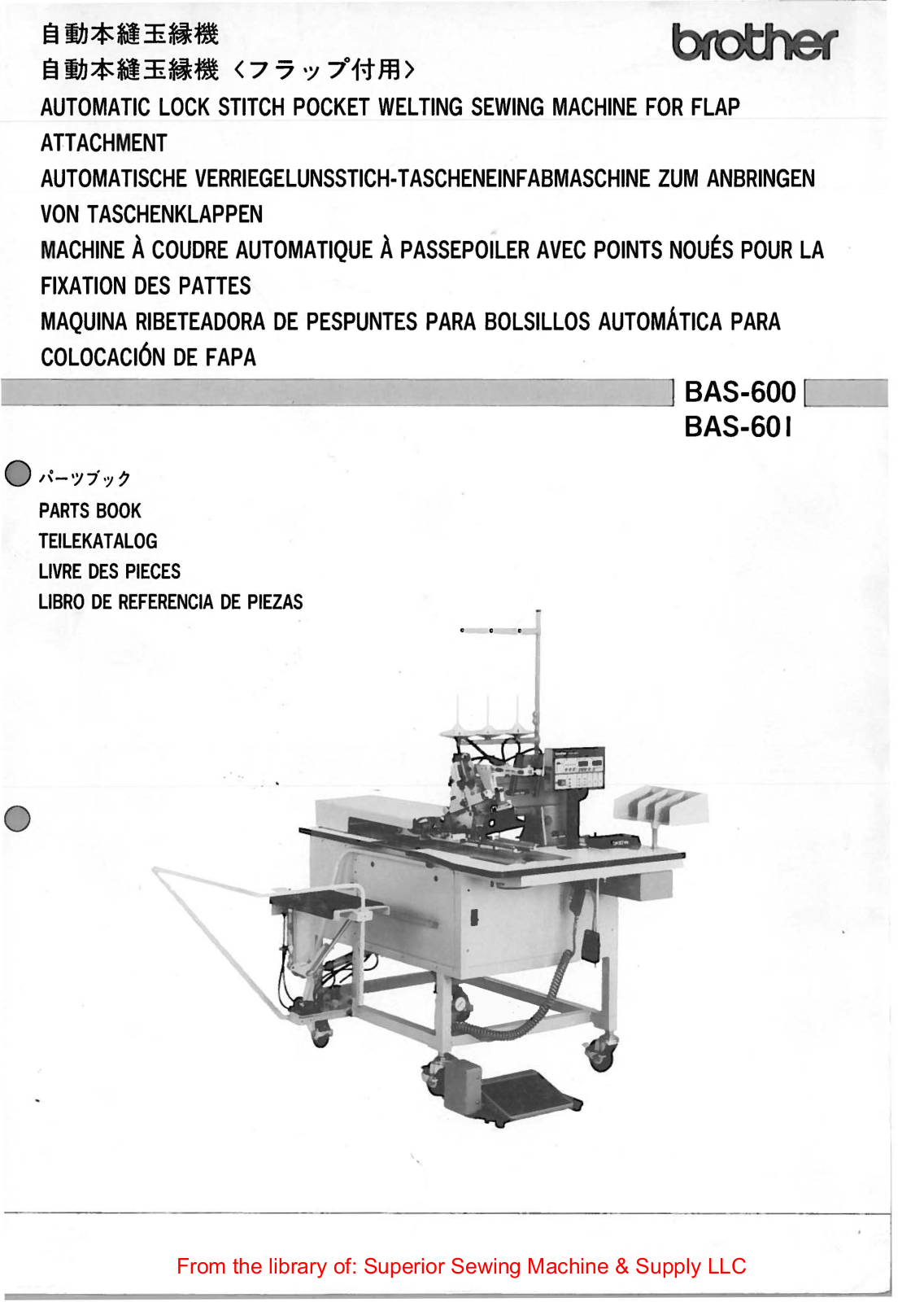 Brother BAS-600, BAS -601 User Manual
