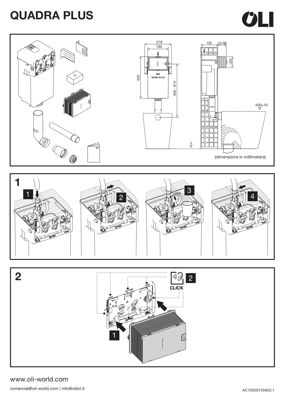 OLI QUADRA PLUS Installation guide