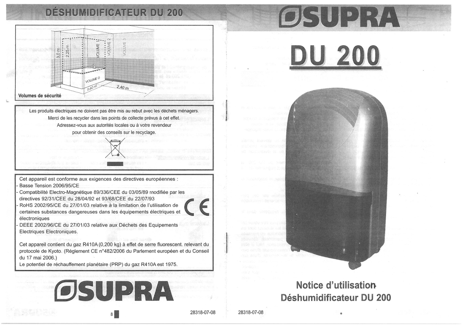 SUPRA DU200 User Manual