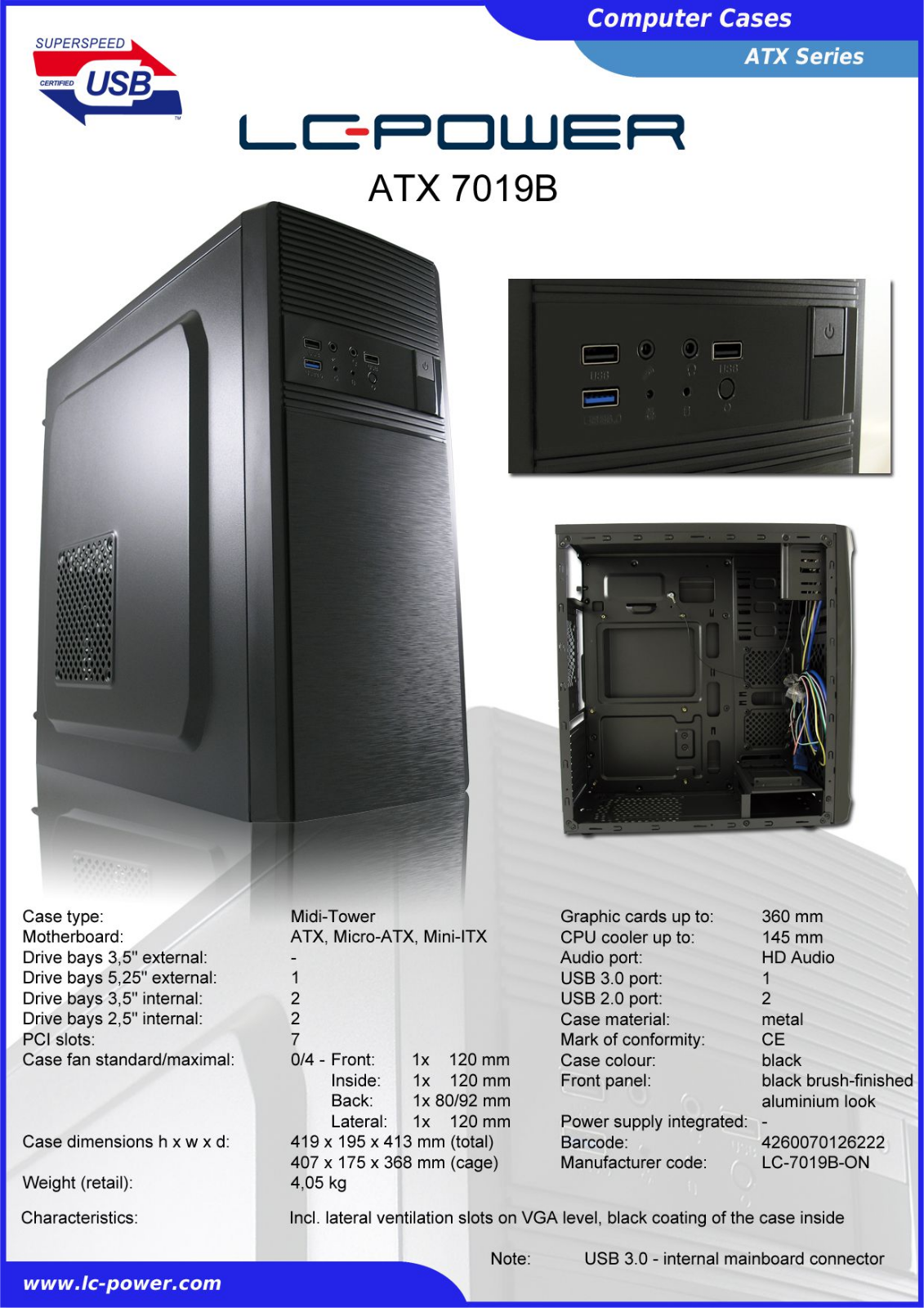 LC-Power LC-7019B-ON User Manual