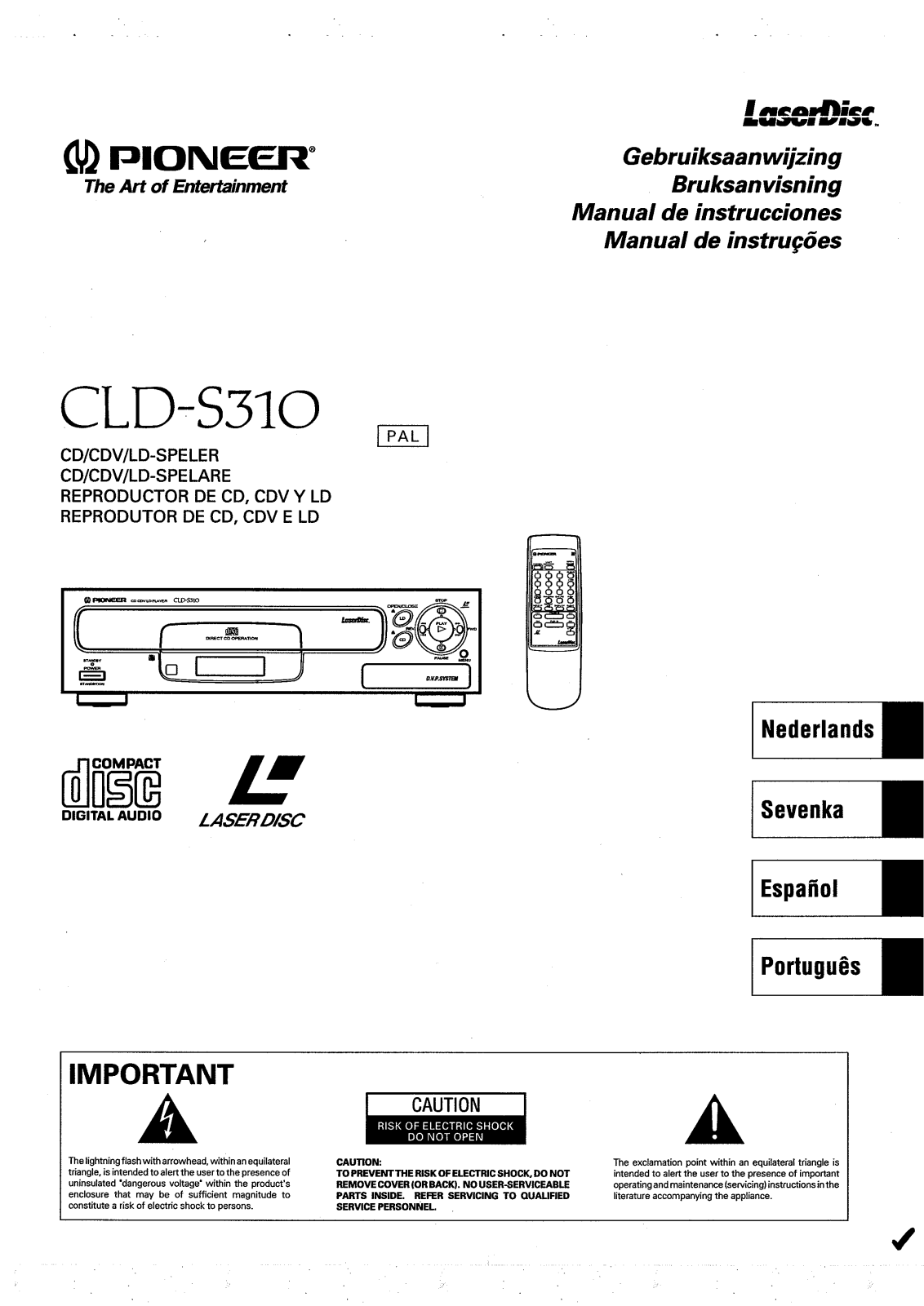 Pioneer CLD-S310 User Manual