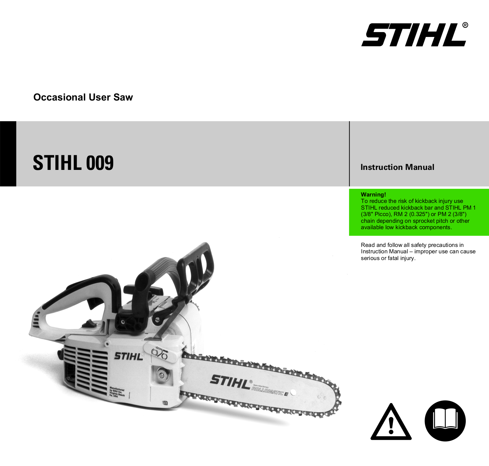 STIHL 009 Owner's Manual