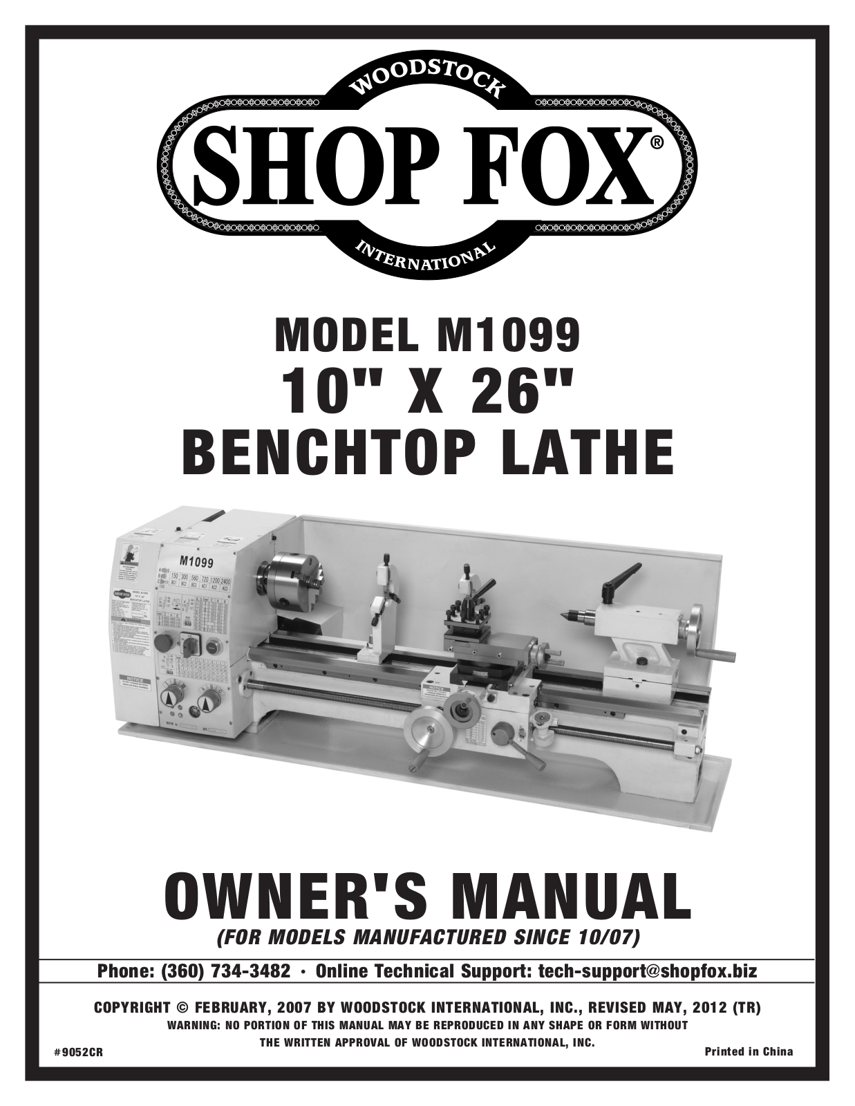 Shop fox M1099 User Manual