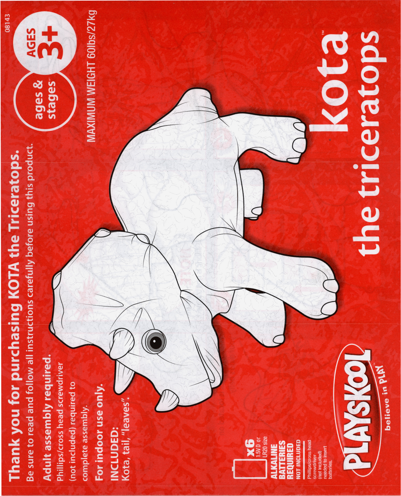 HASBRO Kota the Triceratops User Manual